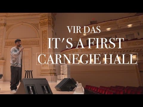 Vir Das - IT''S A FIRST | I Headlined Carnegie Hall!!!