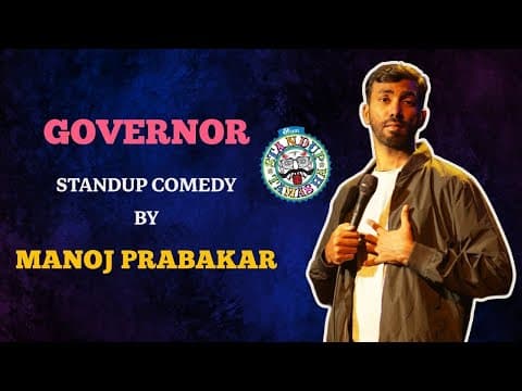 GOVERNOR | Standup Comedy by MANOJ PRABAKAR